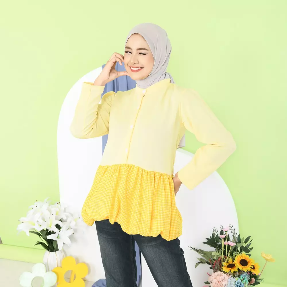 Chira Balloon Top - Soft Yellow M19720 R5S5