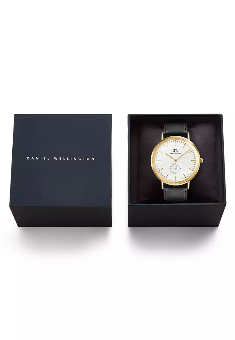 Classic 40mm Multi-Eye Sheffield Off White Silver Sunray Gold Men Watch stainless steel Leather strap watch DW Official Authentic Original