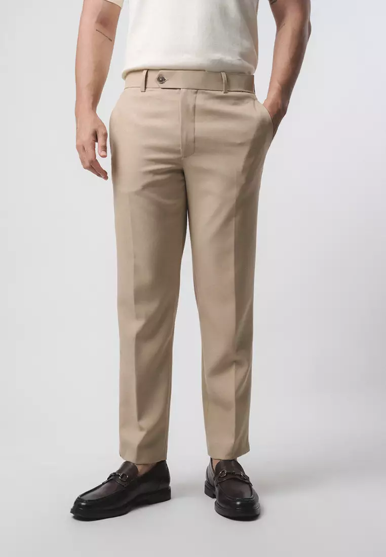 Pedro Regular Fit Trousers Pants Khaki