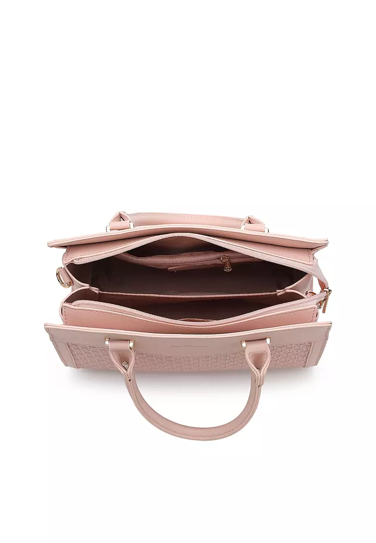 Women's Top Handle Bag / Sling Bag / Crossbody Bag - Pink
