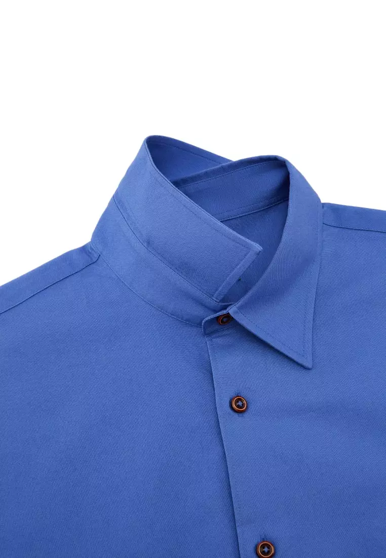 G2000 Wrinkle Free Cotton Oxford Relax Fit Long Sleeve Casual Shirt With Logo