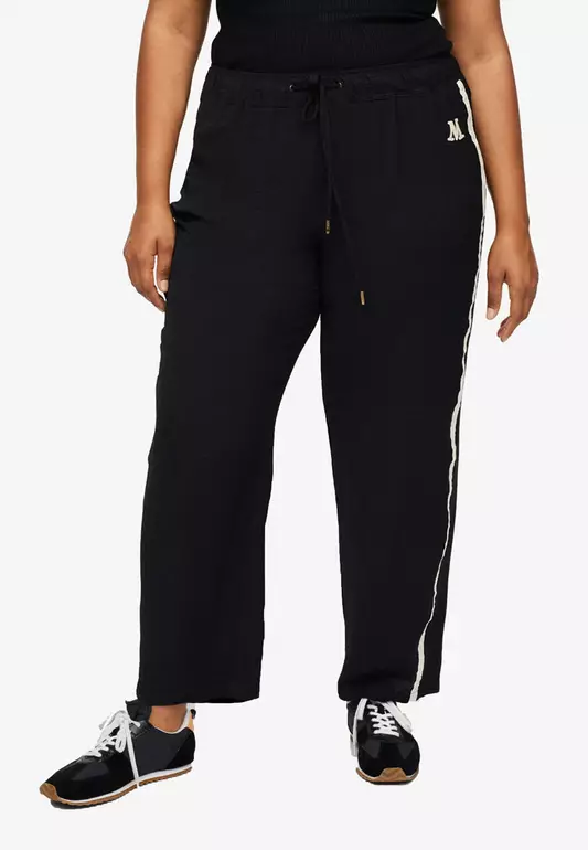 Plus Size Trims Jogger Trousers