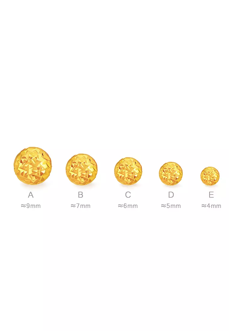 375/9K Gold Hemisphere Earrings S101E