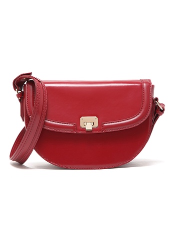 Buy LULUGIFT Lulugift Retro Red Simple Pu Leather Sling