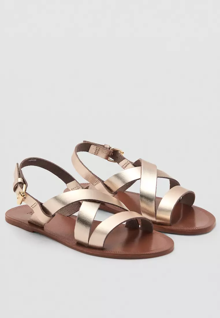 Metallic Straps Sandals
