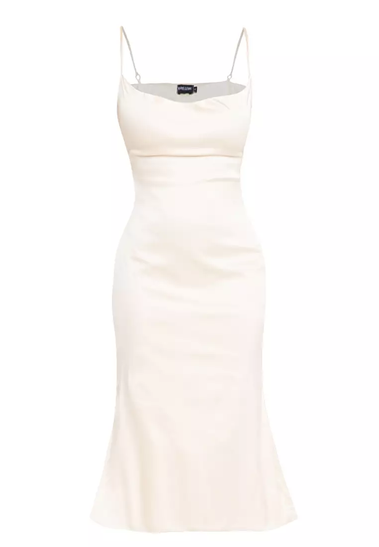 Buy Heather Clothing Odessa Cowl Neck Satin Midi Dress 2024 Online ...