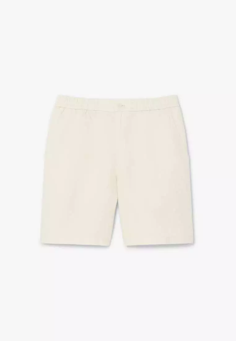Regular Fit Linen Blend Twill Shorts