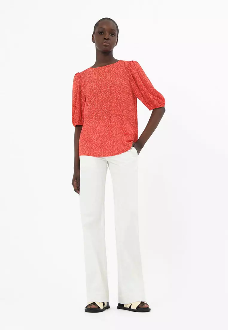 Kew Red Printed Blouse