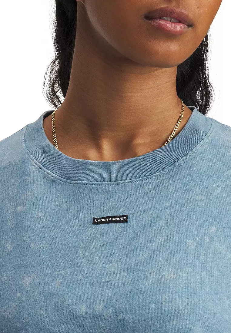 Wash Logo Boxy Crop Short Sleeves Tee