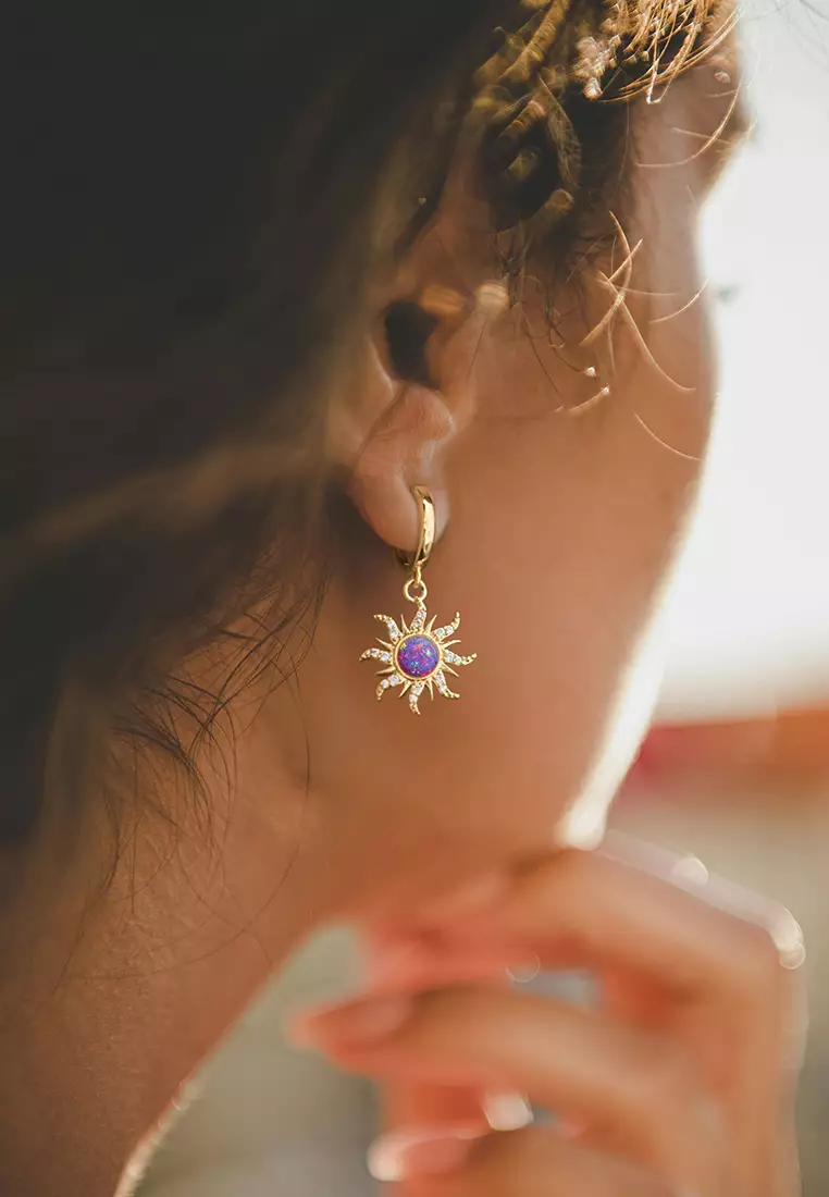 Rapunzel Opal Sun Drop Earrings