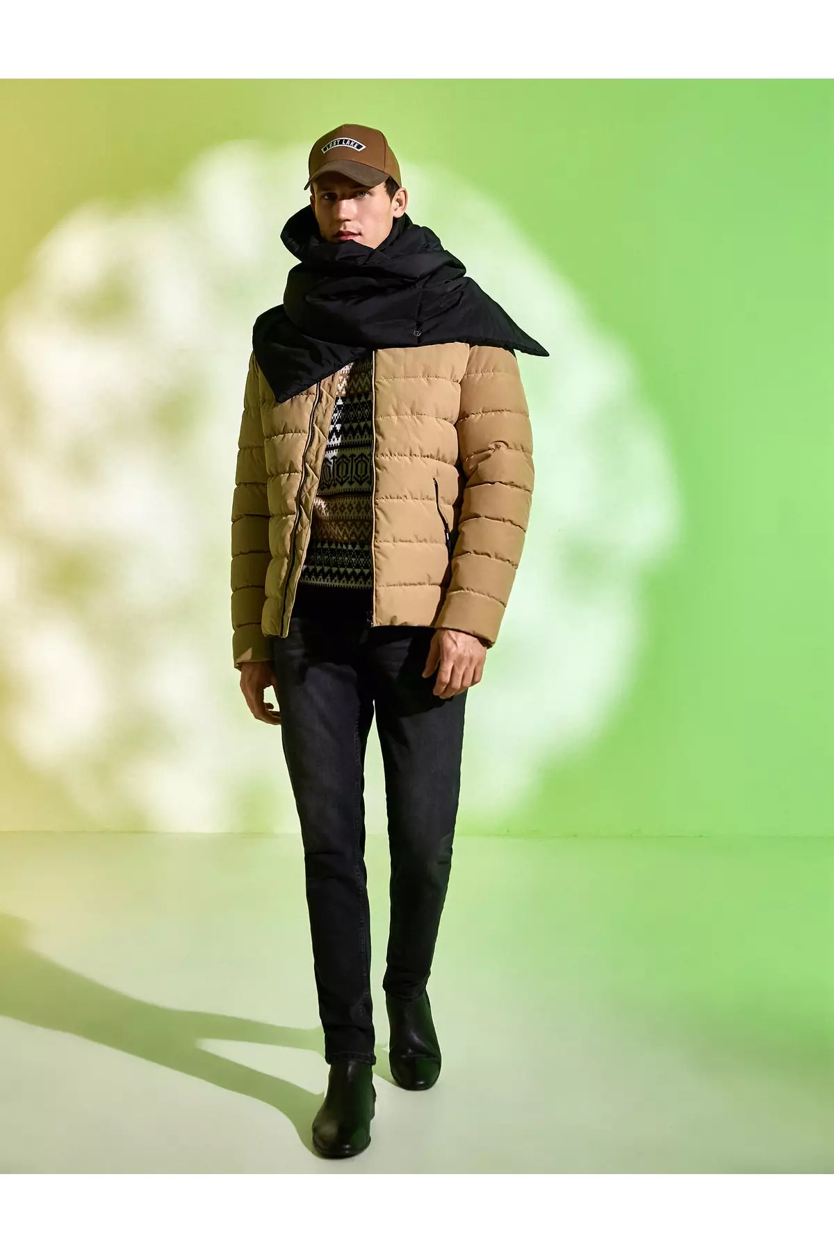 Buy KOTON Hooded Coat Printed Waterproof in Ecru 2024 Online
