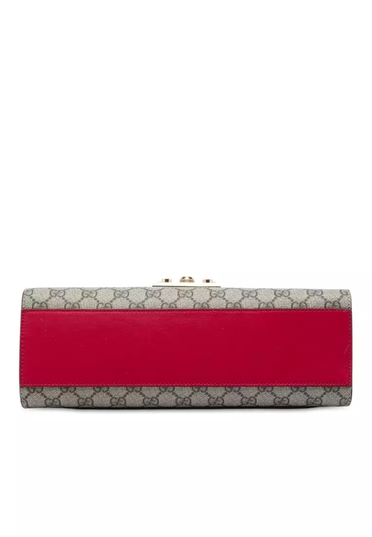 Pre-Loved Gucci Medium Gg Supreme Padlock Shoulder Bag