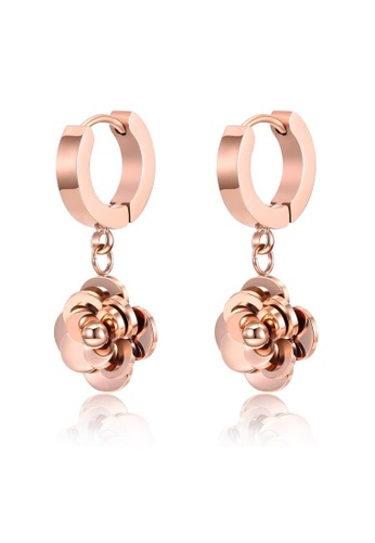 Air Jewellery gold Luxurious Flowers Earring In Rose Gold 73694AC2074548GS_1