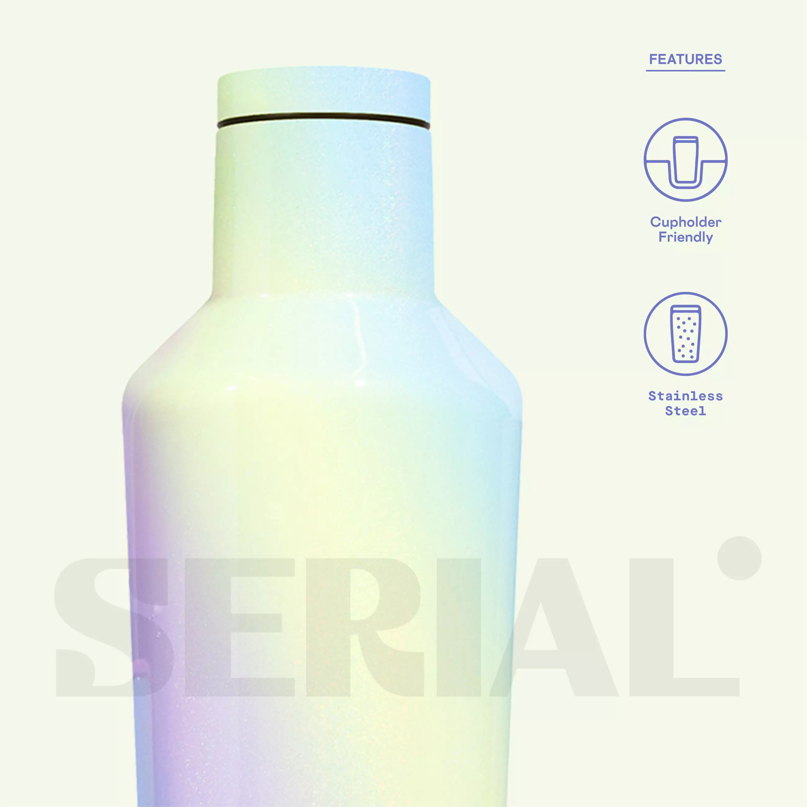 CORKCICLE® Canteen 16oz - Rainbow Unicorn