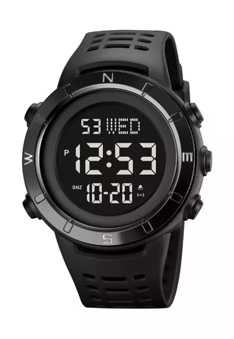 Jam Tangan Digital Pria Waterproof Many Function Strap Tali Material PU Silicone IR36 ORIGINAL