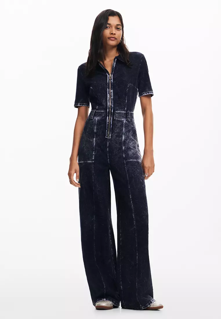 Denim jumpsuits online shopping deals