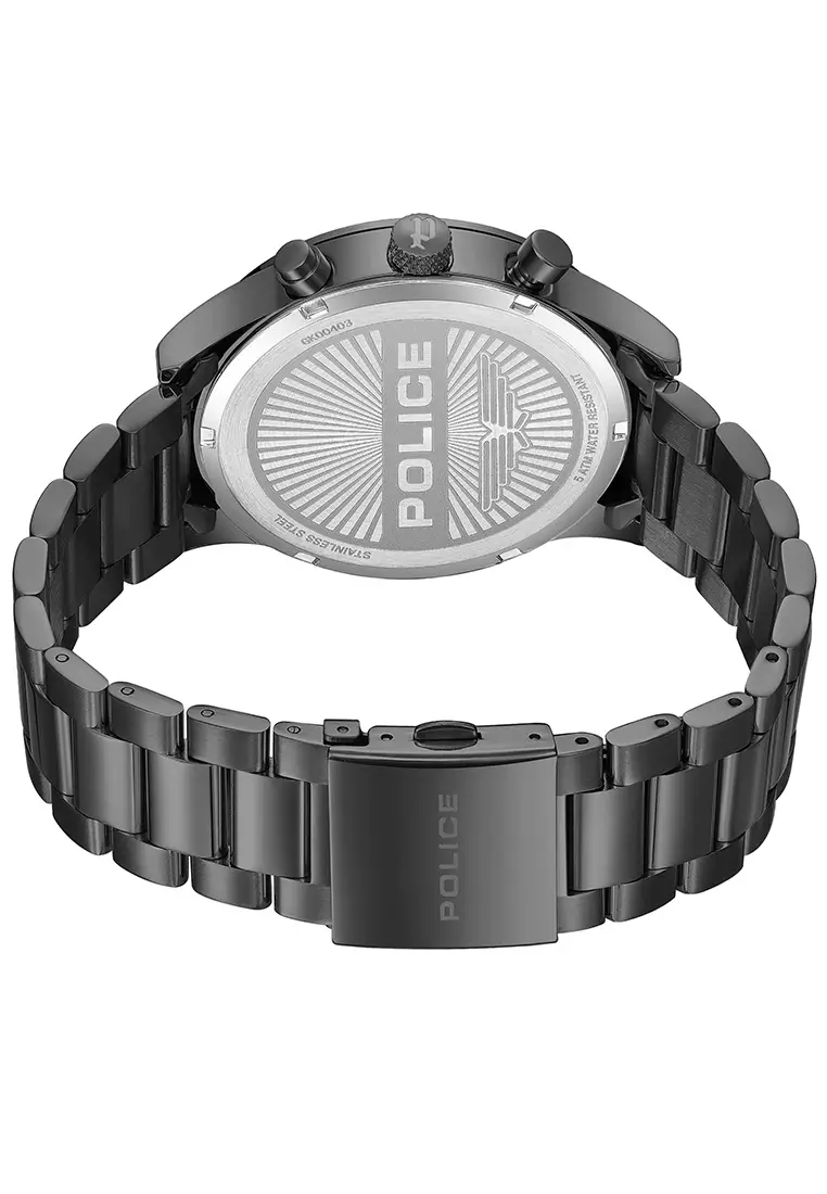 Police Driver Ii Gray Stainless Steel Analog Quartz Watch For Men PPEWGK0040301