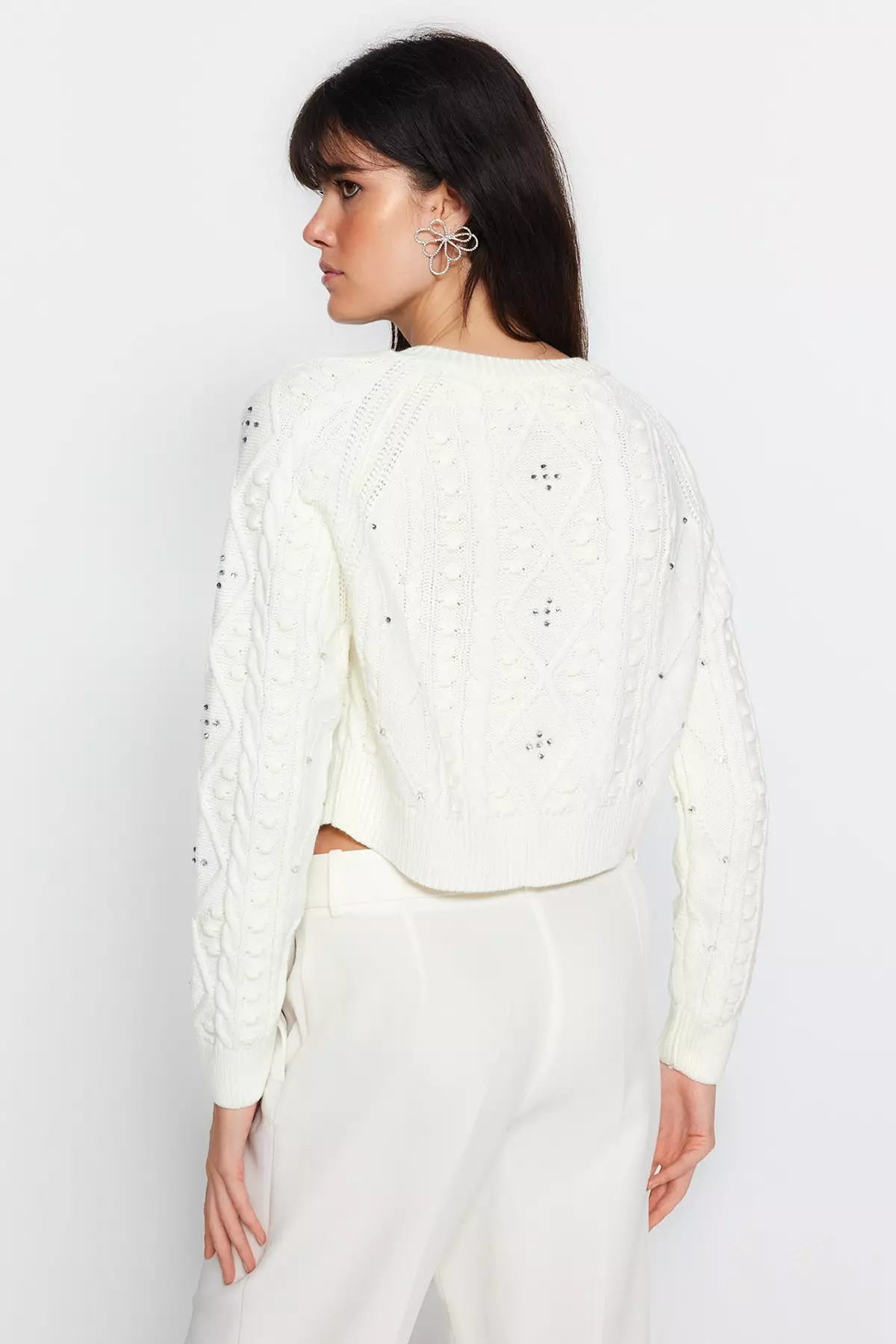 Embroidered Knitwear Sweater-cardigan
