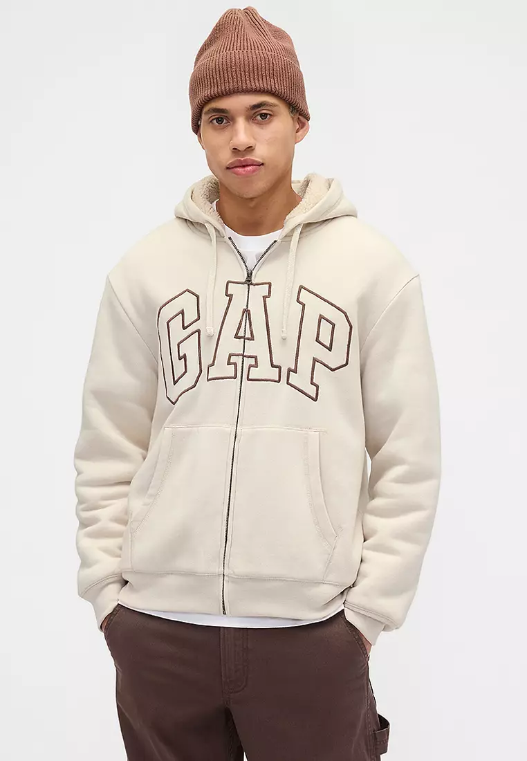 Buy GAP Arch Sherpa Full Zip Hoodie 2026 Online | ZALORA
