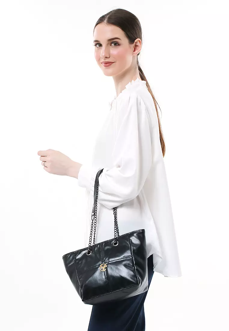Priskila Tas Selempang Wanita Design Elegant Premium Quality - Black