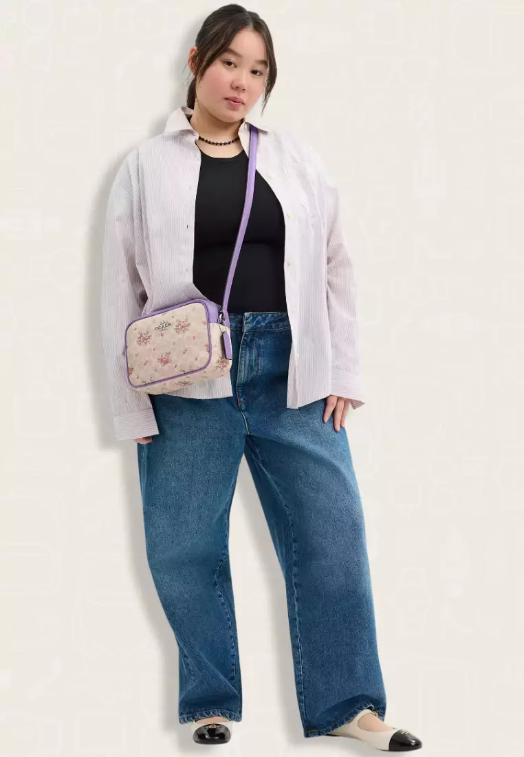 Coach Jamie Camera Bag In Signature Canvas With Floral Print Sand Multi