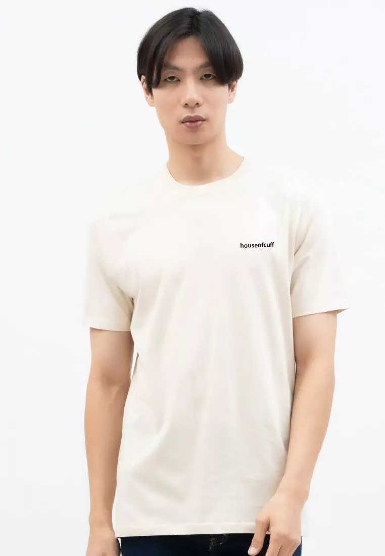 Houseofcuff T-shirt Kaos Polos Pendek Cream Tersedia Size S - 4XL