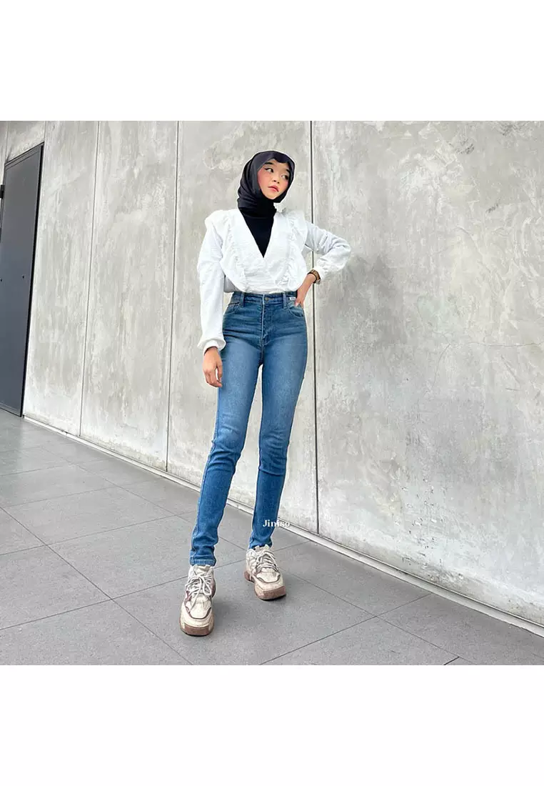 Highwaist Boyfriend Stretch Jeans 204 RISE UP