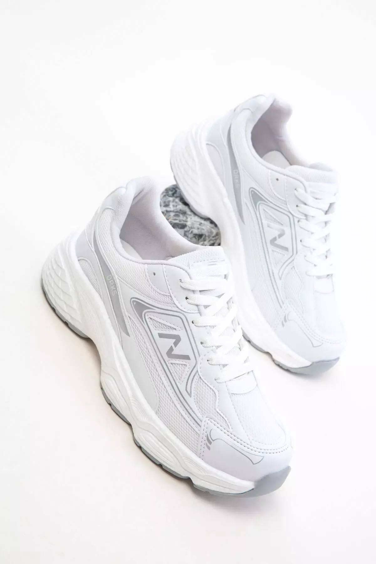 White-Grey Women's Sneaker 20762