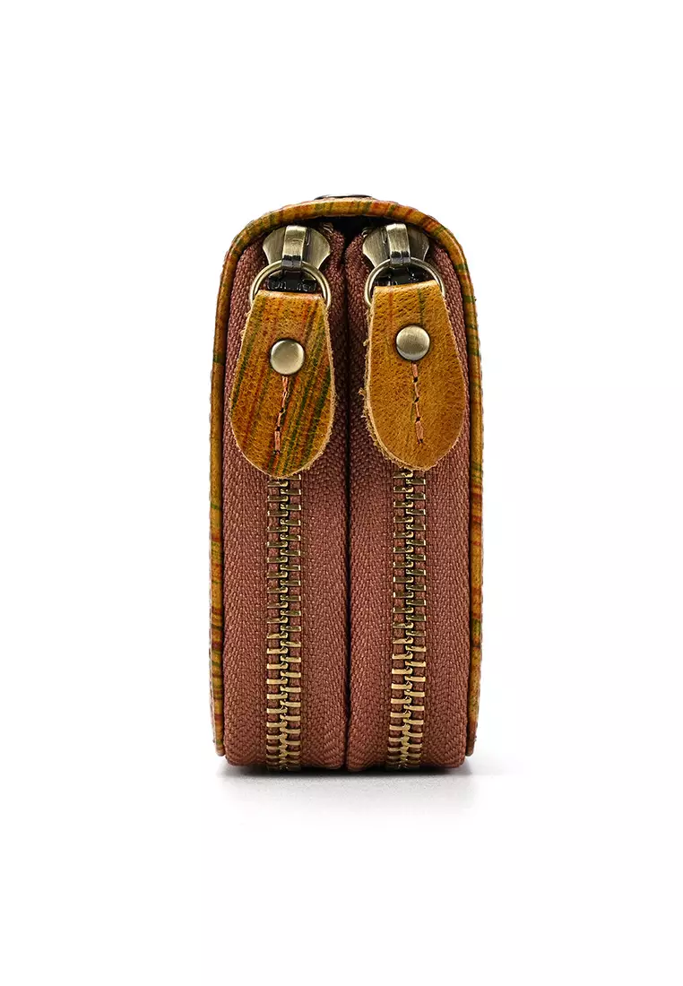Double zipper hotsell clutch wallet