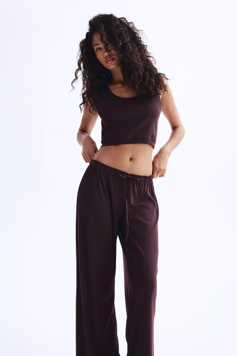 Pointelle pyjama bottoms