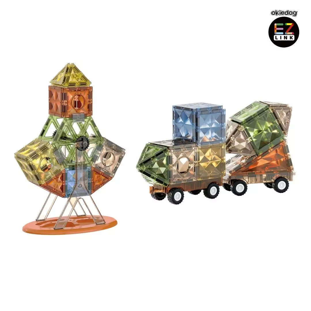 Okiedog EZLINK Magnetic Diamond With Light 87PCS - Mainan Magnet Edukasi anak