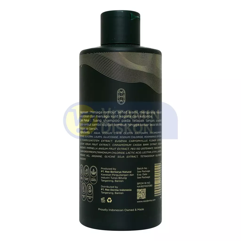 REE DERMA CINNAMON AND AMINO ACID MILD SHAMPOO 250ML