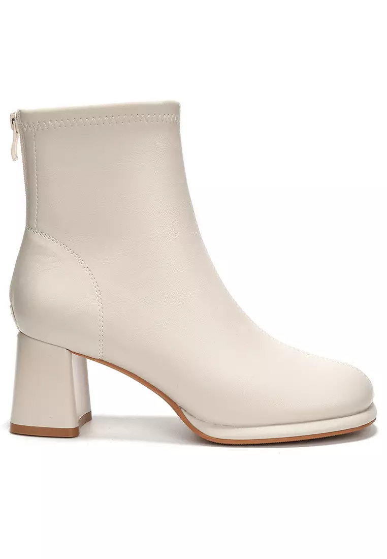 Discount on Twenty Eight Shoes  shoes - SKU: 6CM Round Toe Zipper Ankle Boots BY163-1