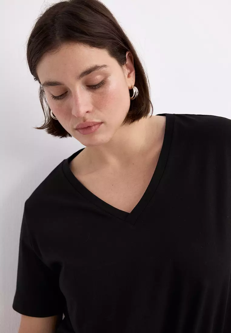 V-Neck Cotton T-Shirt