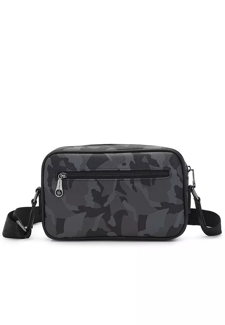 Men's Camouflage Sling Bag / Crossbody Bag (Tas Selempang Pria) - Hitam