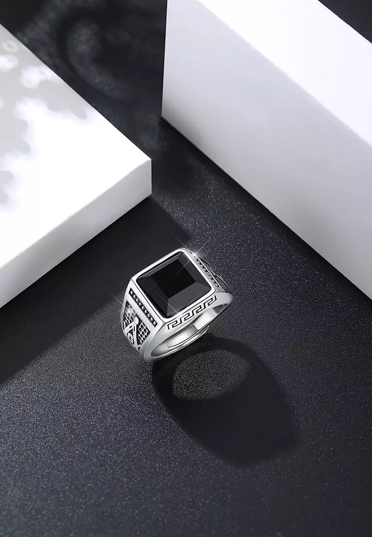 Cincin Pria Original Vintage Carved Design Jewellery Pasangan Estetik Aksesoris Perhiasan Dapat Diatur Perhiasan Mewah Anti Karat