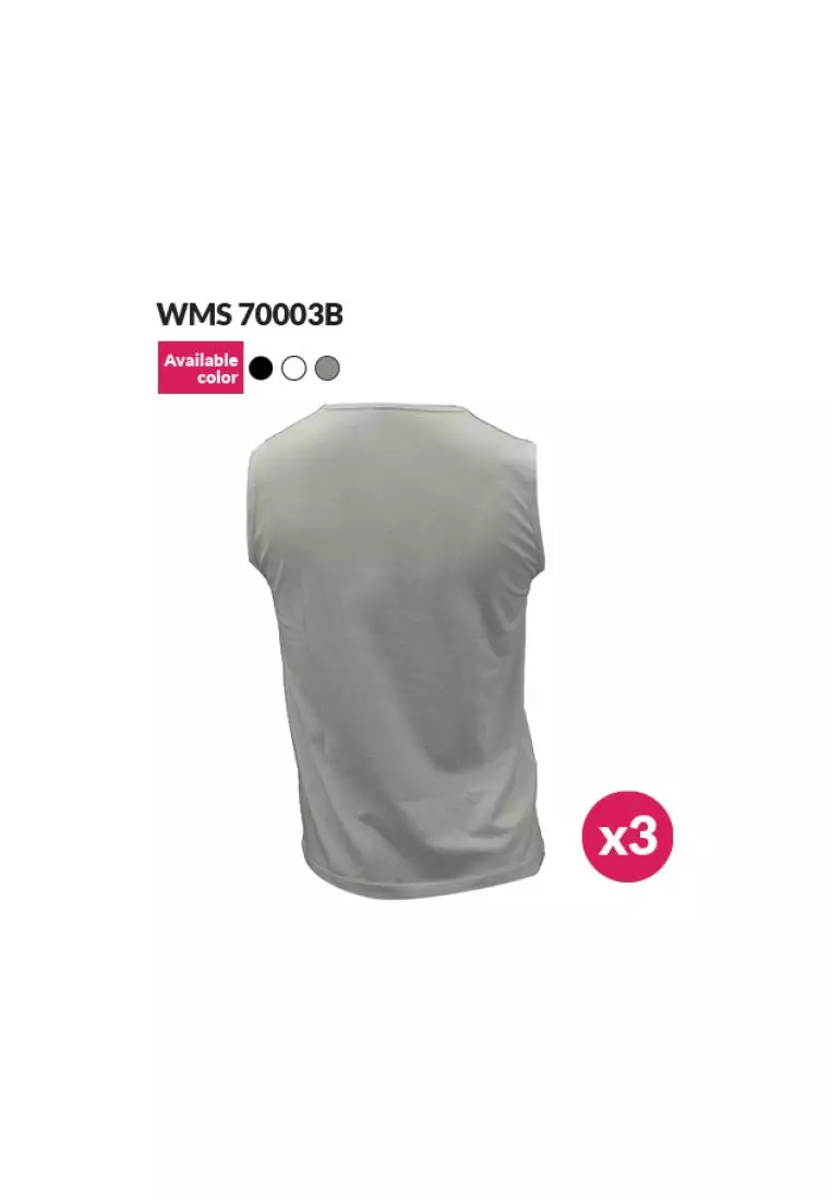 Mr.W Sleeveless Shirt - WMS 70003B - Isi 3pcs