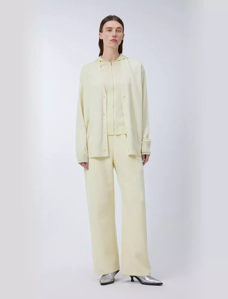 Midi V-Neck Cardigan Cashmere Sweater