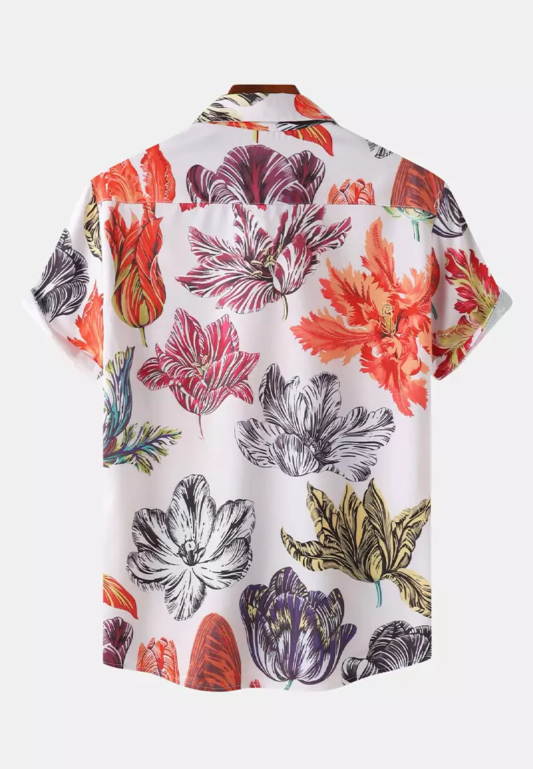 夏威夷印花短袖襯衫 YL-C304