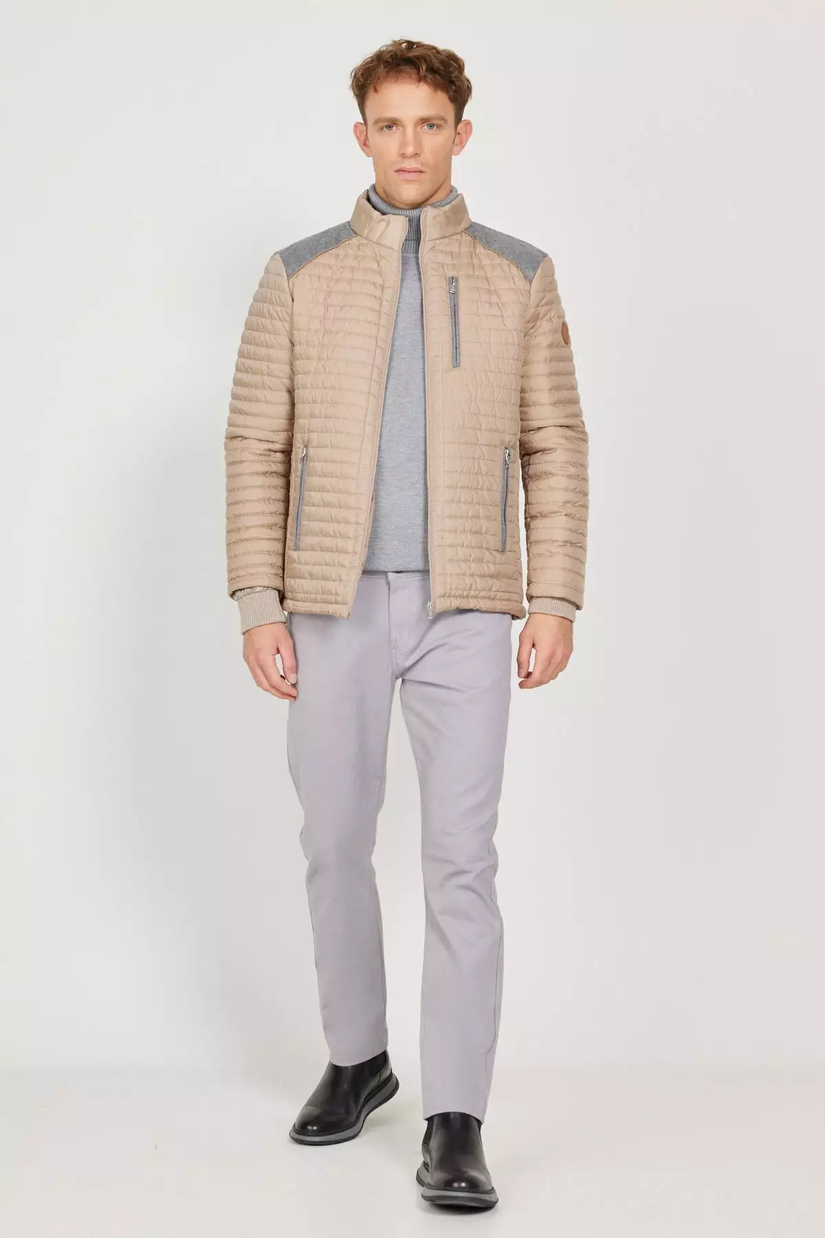 Quilted Stand Collar Jacket