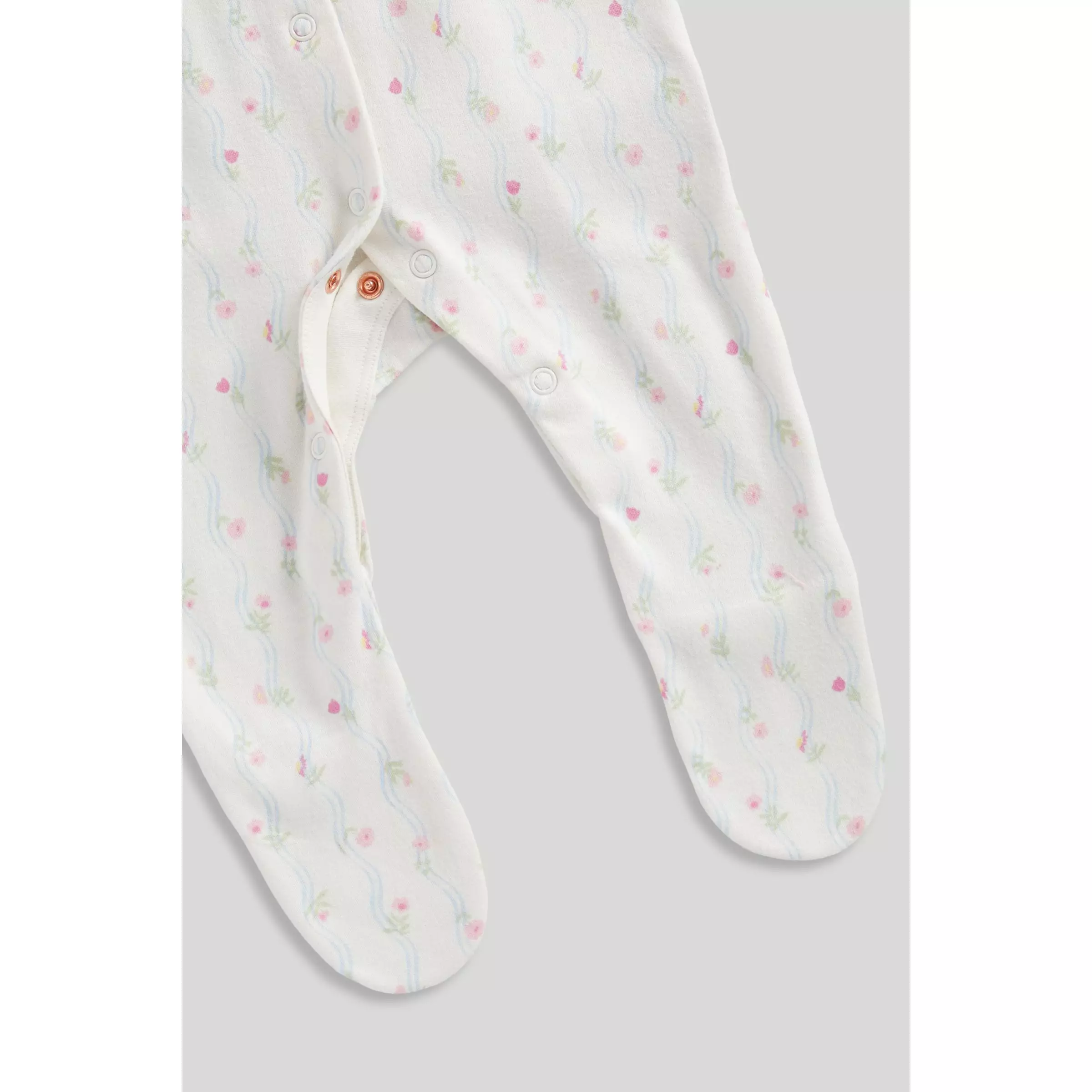 Mothercare Floral Sleepsuits - 3 Pack - Set Baju Tidur Bayi Perempuan (Multi)