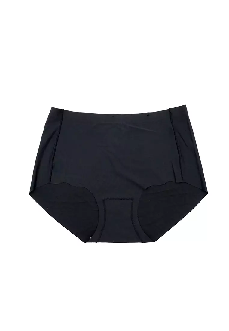 2 Pack Helen Seamless High Waisted Panties in Black & Nude