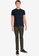 G2000 navy Stand Collar Printed Polo Shirt 61E7DAADB208B4GS_4