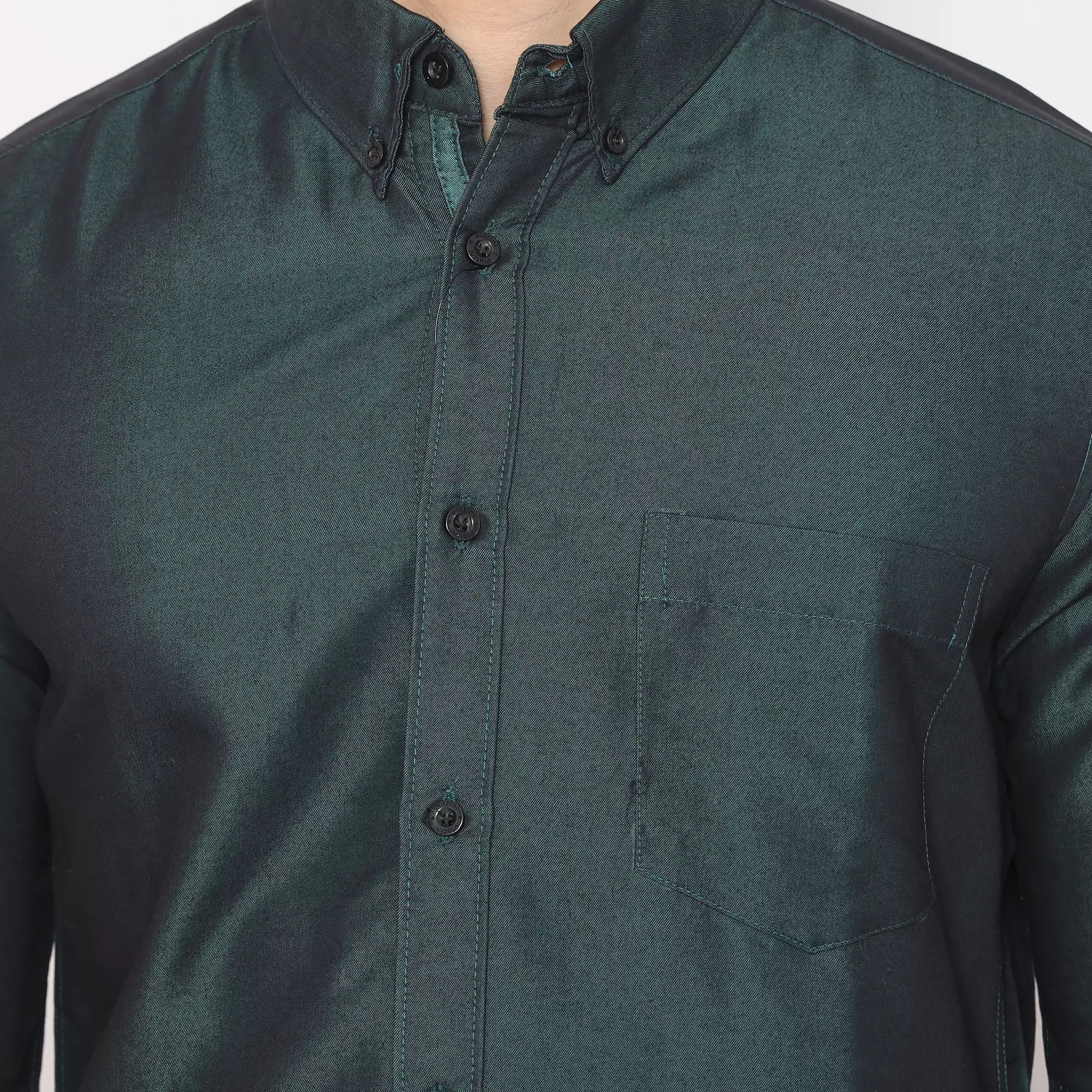 Platini Kemeja Pria Polos Lengan Panjang Soft Twill Blue 76007