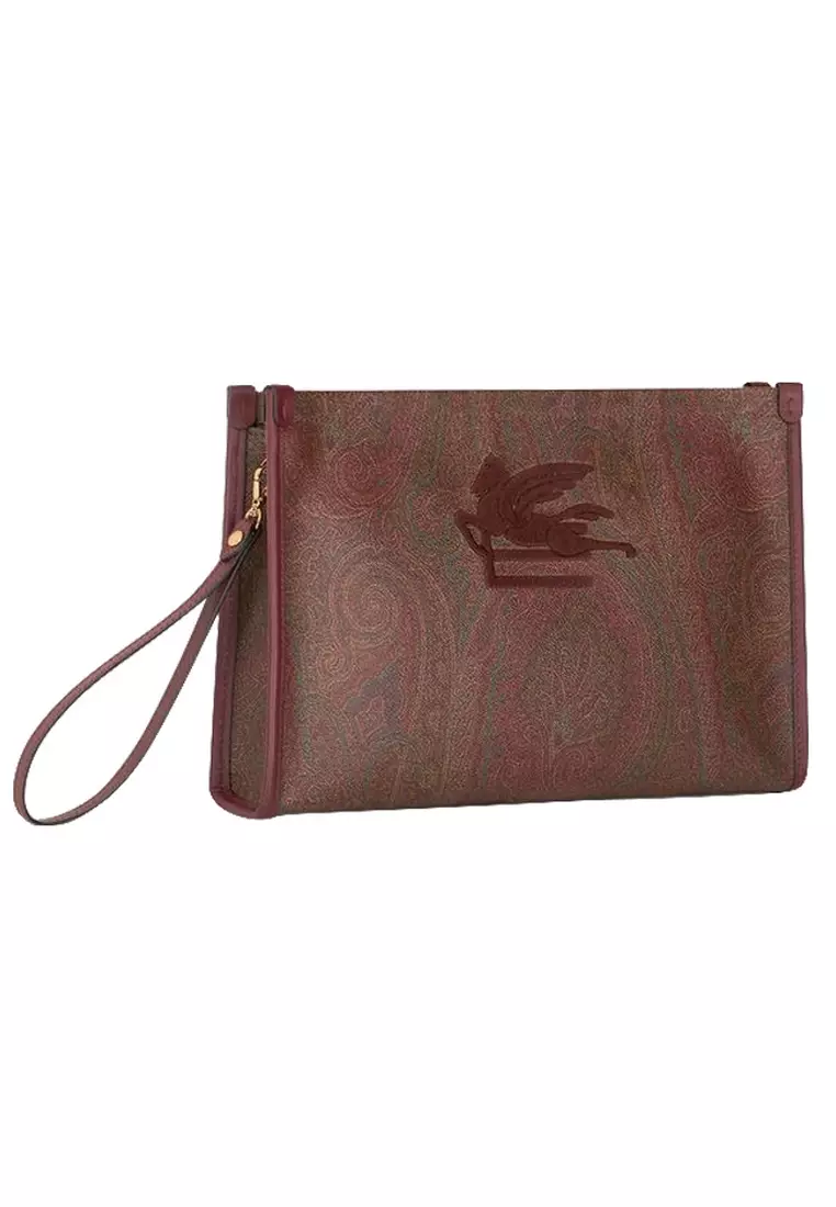 EtLARGE PAISLEY Pouch Bag in Red