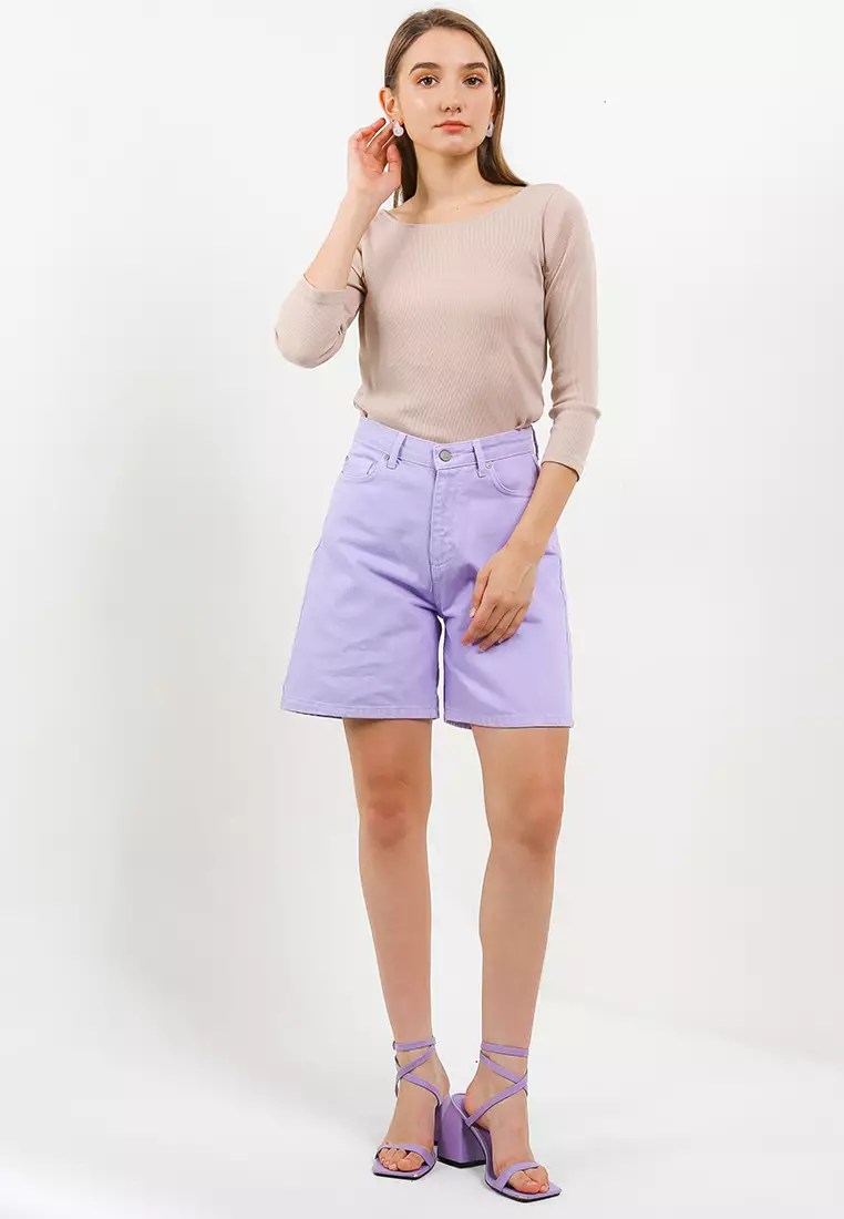 Rib Knit Lark Tee Crew Neck