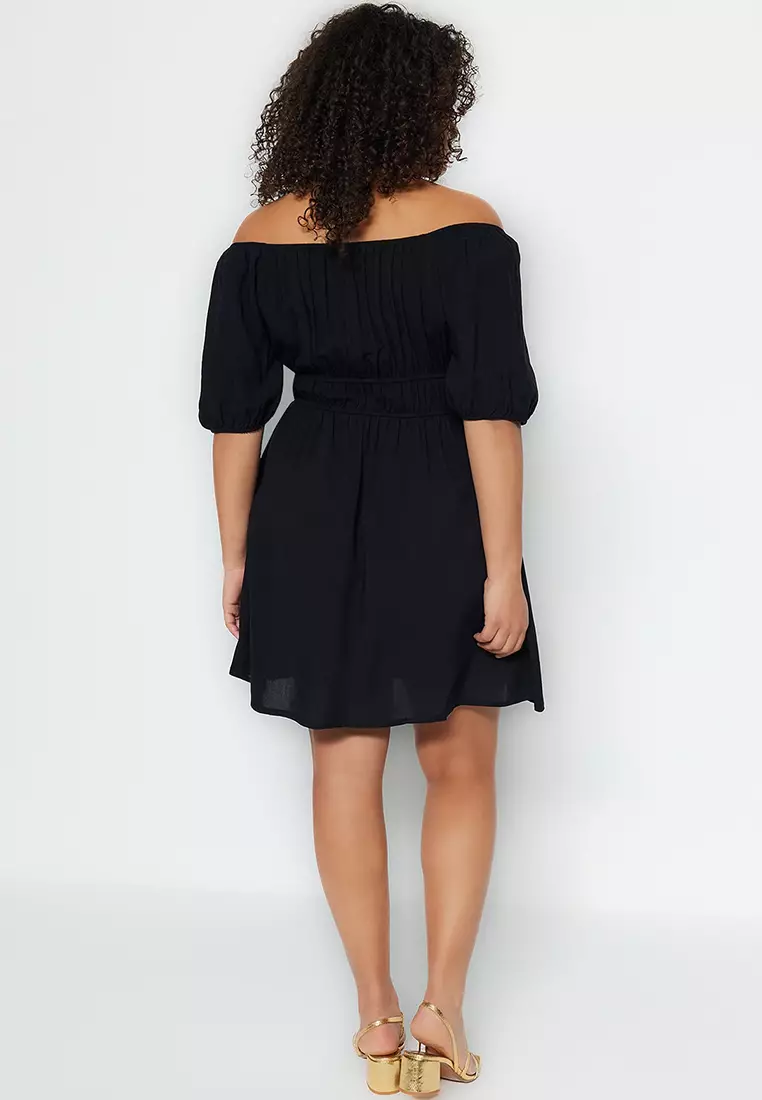 Plus Size Off Shoulder Dress