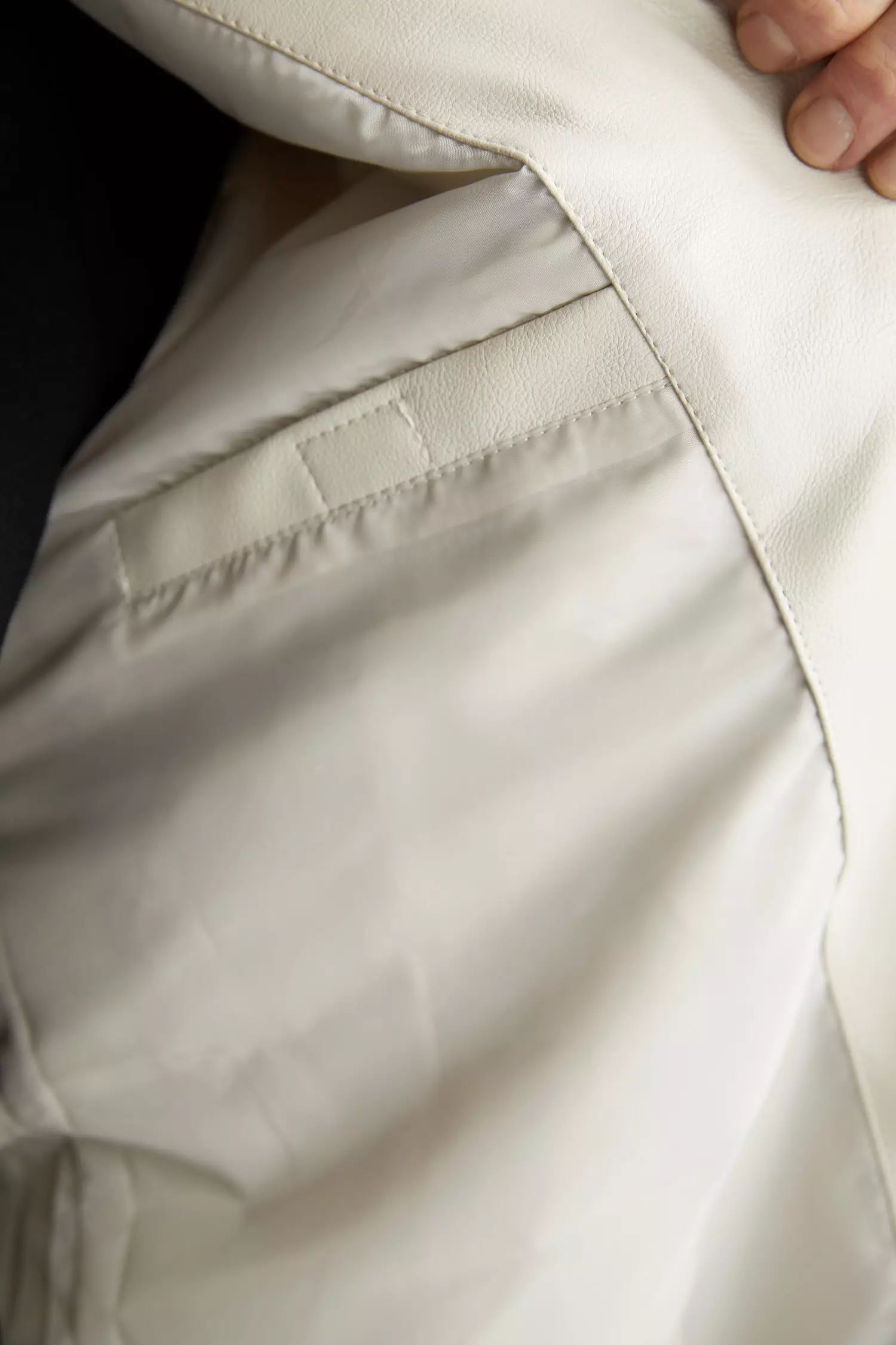 Slim Fit Faux Leather Coat