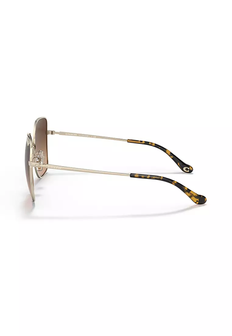 Buy Coach Coach Women's Square Frame Gold Metal Sunglasses - HC7133 ...