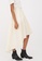 Maje white and beige Asymmetric Skirt In Cloqué Fabric 867AFAA1B76C63GS_3